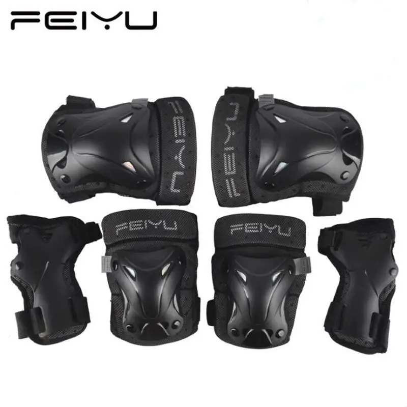 

6pcs/set Adult Sports Safety Set Knee Elbow Pads Wrist Protector Kneecap Kneepads Protection For Scooter Cycling Roller Skating