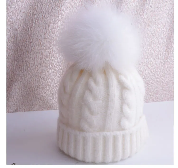 winter hat female winter cap hat with pompon knitted caps women beanie female hats for women pom pom hat