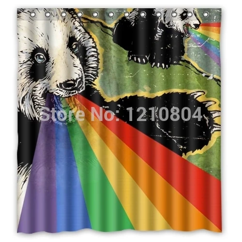 FUNNY!! &quotHumor Fierce Panda&quot Personalized Custom Waterproof Shower Curtain Bath MORE SIZES!! Good Gift!! | Дом и сад