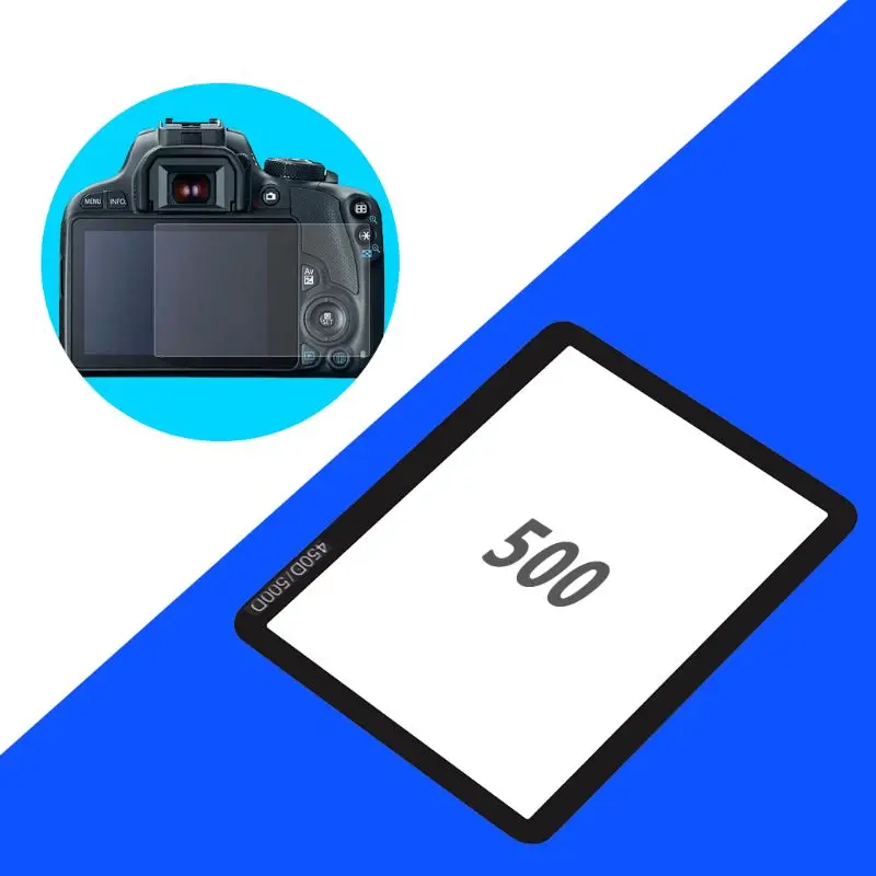 Прозрачная защитная пленка для ЖК экрана из закаленного стекла камеры Canon 450D