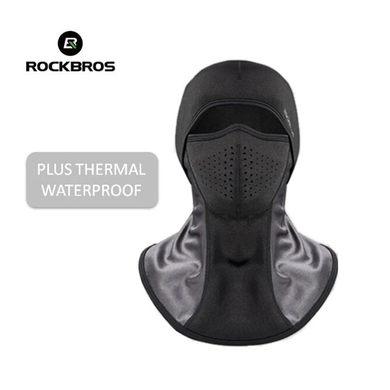 ROCKBROS التزلج المرايل الحرارية الصوف الوجه قناع تزلج وشاح على الجليد القبعات زائد الغبار مرشحات الشتاء الدراجات التخييم بالاكلافا