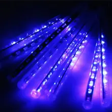 50 см 8 трубок(16 Светодиодный s/ламповый усилитель/) 144 гирлянда со светодиодными лампочками светодиодный Метеоритный дождь подсветка для душа лампы Рождественская елка украшения лампа-белый/синий/многоцветный