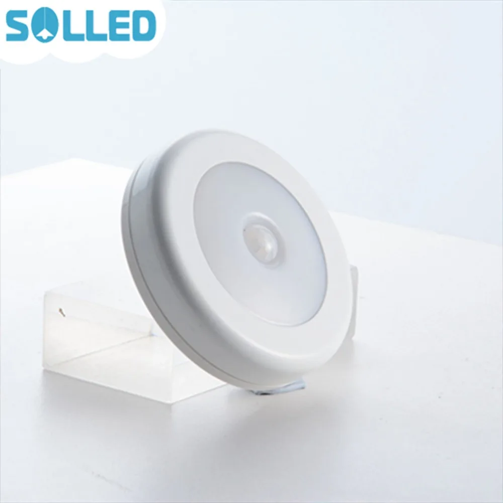 SOLLED Infrared PIR Motion Sensor 6 Led Night Light Wireless Detector Light Wall Lamp Light Auto On/Off Closet Battery Power SOLLED Infrared PIR Motion Sensor 6 Led Night Light Wireless Detector Light Wall Lamp Light Auto On/Off Closet Battery Power