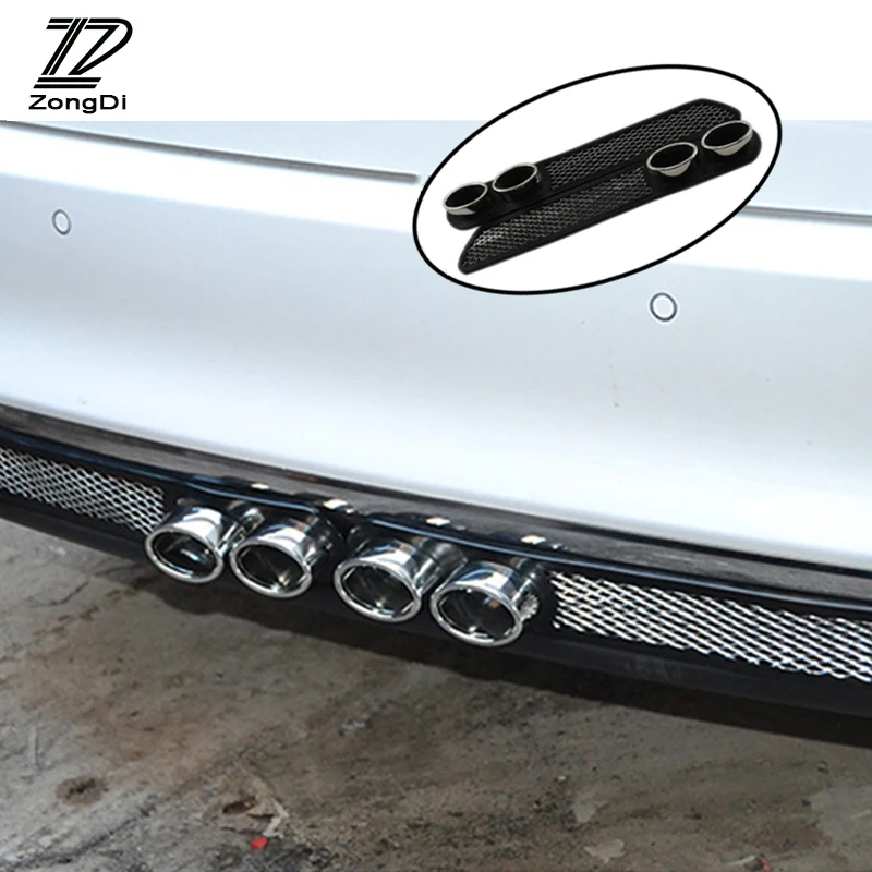 

ZD 2X Car 3D Cool Auto carbon Exhaust Stickers for Suzuki Swift Volkswagen Passat B5 B6 Tiguan Jetta MK6 Skoda Octavia A7 A5