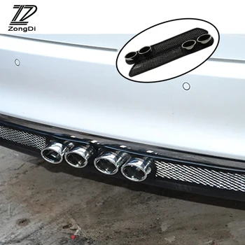 

ZD 2X Car 3D Cool Auto carbon Exhaust Stickers for Suzuki Swift Volkswagen Passat B5 B6 Tiguan Jetta MK6 Skoda Octavia A7 A5