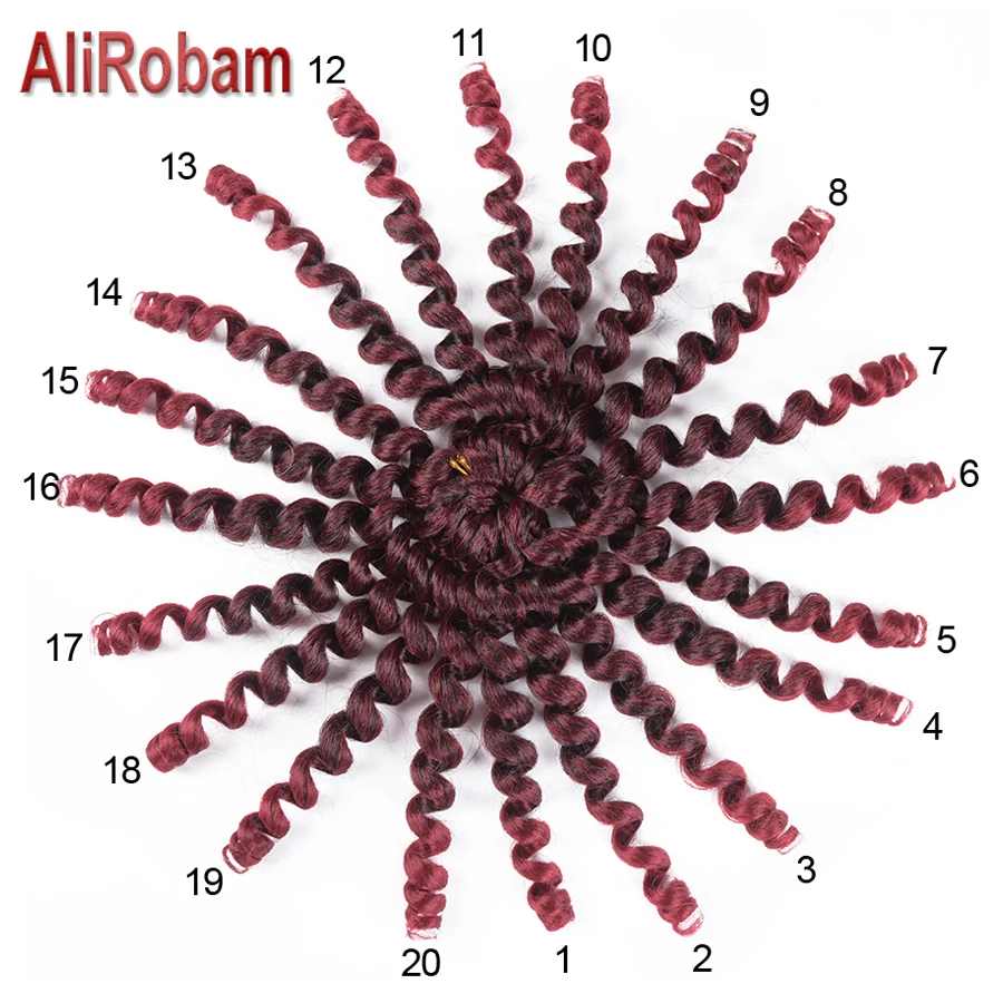AliRobam jumpy Wand Curl ямайский отказов химическое плетение волос крючком коса