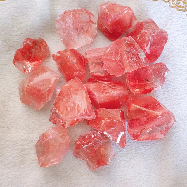 100g 2 5cm size Watermelon Red Raw Stone Quartz Crystals And Minerals Natural Crystal Stones