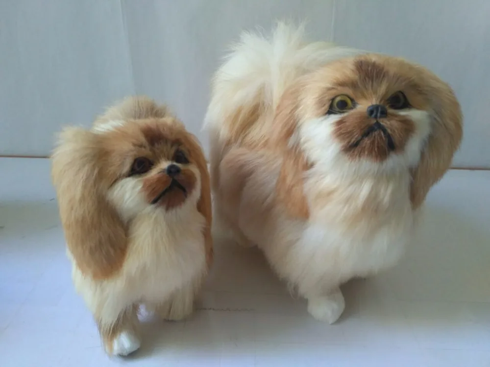 Simulation Pekingese Dog Hard Model Plastic Furs Simulation Dog Simulation Pekingese Dog Hard Model Plastic Furs Simulation Dog