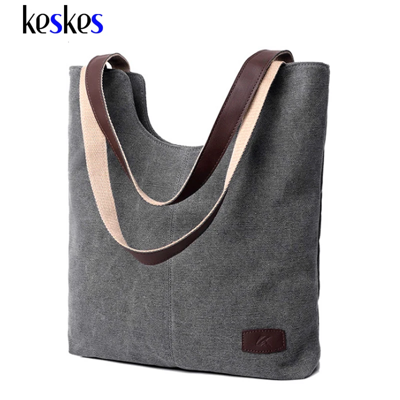Famous Brands Canvas Women Handbags Medium Women Shoulder Bags Tote Bags Women Bags 2017 Casual Female Canvas Handbag C1341KK