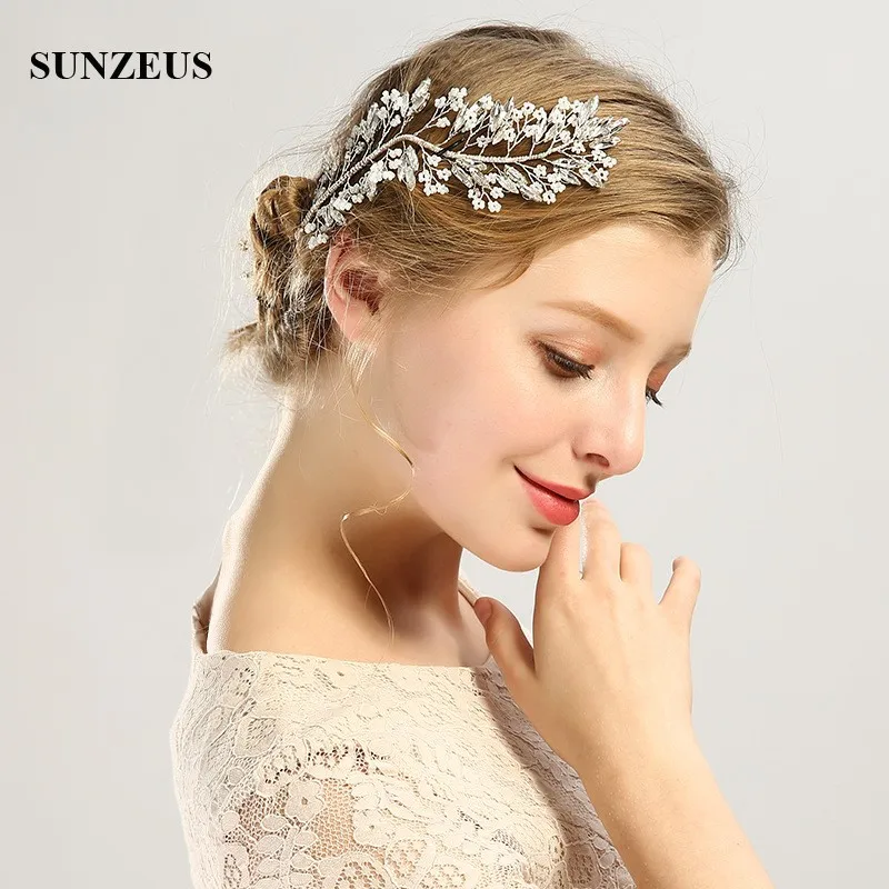Серебряный головной убор сверкающие стразы свадебный головной убор невесты Свадебные аксессуары для волос SQ0153