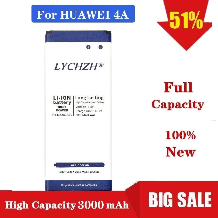 Original For Huawei HB4342A1RBC Li-ion phone battery For Huawei y5II Y5 II 2 Ascend 5+ Y6 honor 4A SCL-TL00 5A LYO-L21 3000mAH