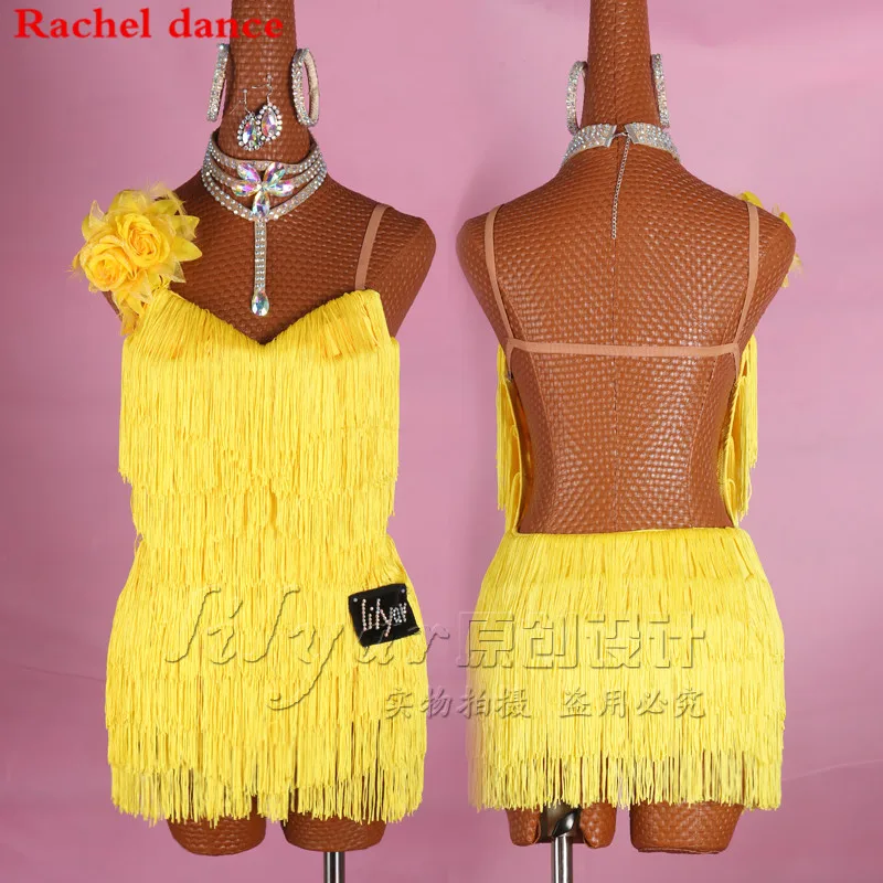 

New Latin Dance Dress Women Top Harness Style Back Opening Salsa Tango Rumba Flamengo Latin Dance Competition Costumes