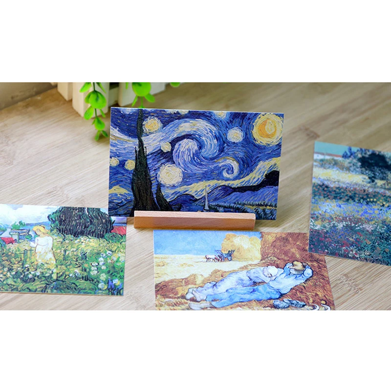 30 sheets/pack Van Gogh Oil Painting Postcard Vintage Van Gogh Paintings Postcards Wish Greeting Card Gift Stationery Supply