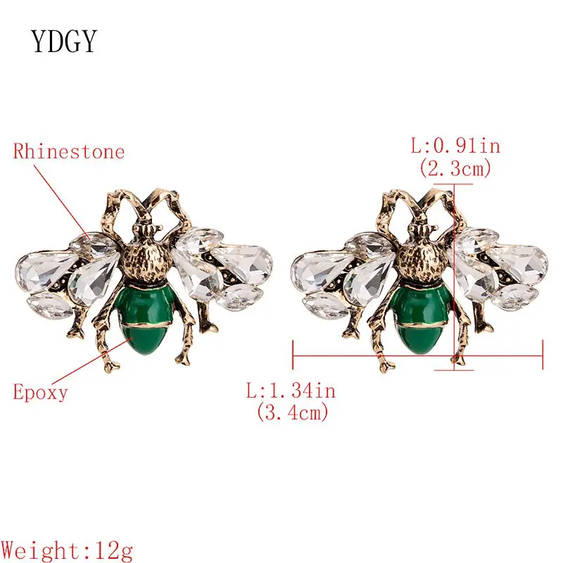 YDGY преувеличены ретро Мода темперамент серьги личности насекомое пчела новые серьги