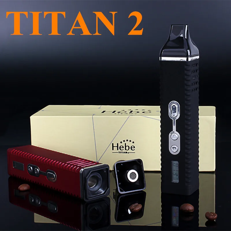 Electronic Cigarette Wax Dry Herb Vaporizer Titan 2 Hebe Box Mod Kits E Cigarette Twist Herbal Vaporizer Herb Vape X8249