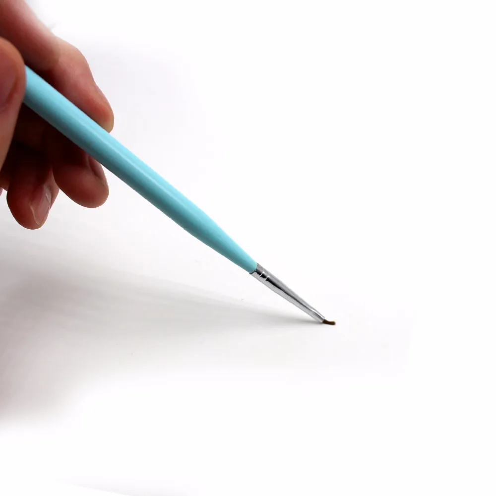 Eval Fine Kolinsky Соболь Кисти УФ гель Кисти для ногтей инструмент для дизайна ногтей синяя Ручка Акриловая кисть для ногтей художественные кисти для рисования
