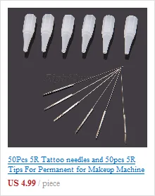 50 шт. иглы для татуажа бровей 3R/5R/7R нержавеющая сталь 0,2 мм/0,25 мм для ручного перманентного макияжа микроблейдинг бровей ручка