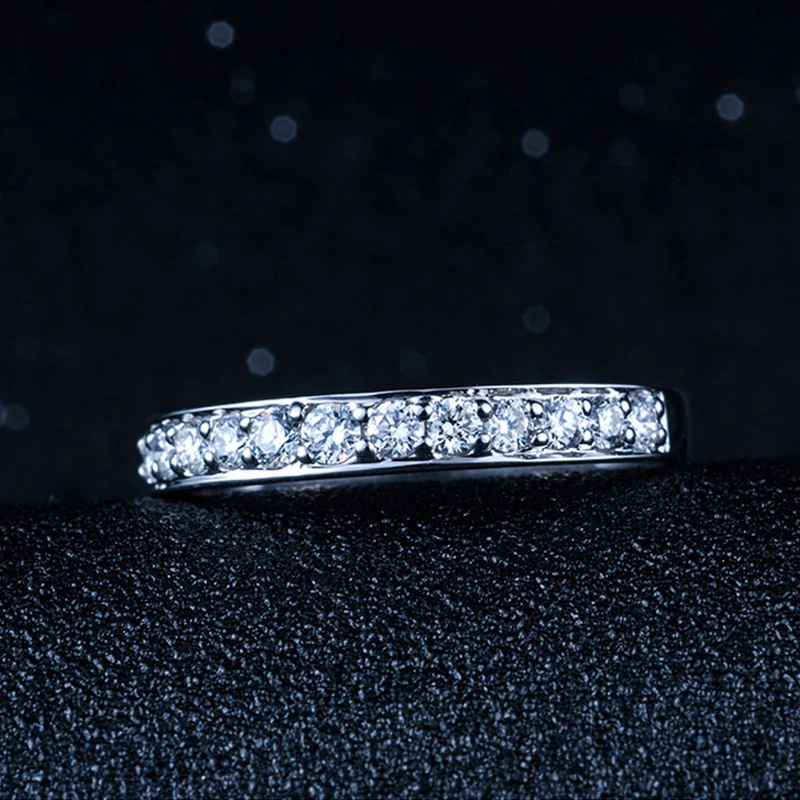 Antique 585 white gold Color jewelry Wedding Bands midi finger Engagement women Crystal wedding rings for women vintage DR147 (2)