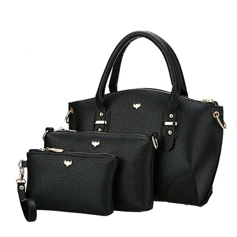 

3 PCS/Set New Design Women Handbag Luxury Leather Shoulder Bags Zipper Ladies Messenger Hobo Bag Women Crossbody Bag PP-677