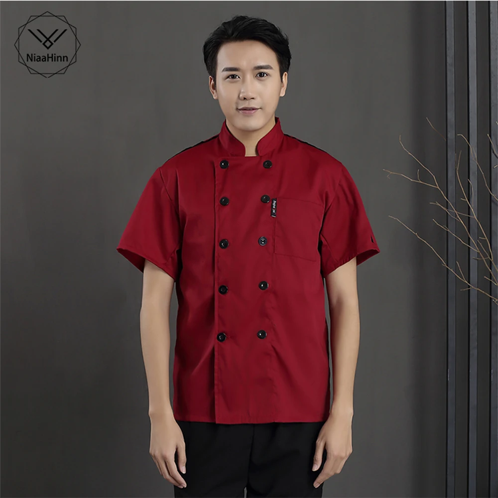 High Quality Chef Uniform Short Sleeve Summer Work Clothing Men and Women Kitchen Cook Jacket Master Uniforms beauty apron | Тематическая