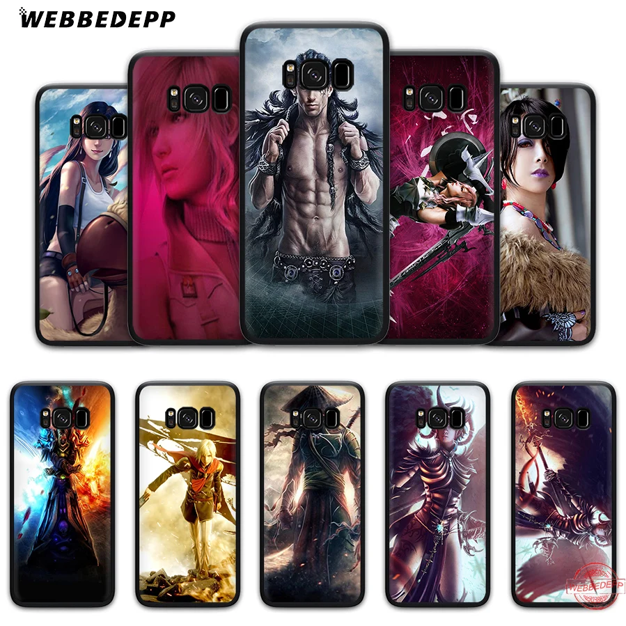 

WEBBEDEPP The Final Fantasy Soft Case for Samsung A3 A5 A6 A7 A8 A9 S6 S7 Edge S8 S9 S10e J6 Note 8 9 10 Plus Cases 2018