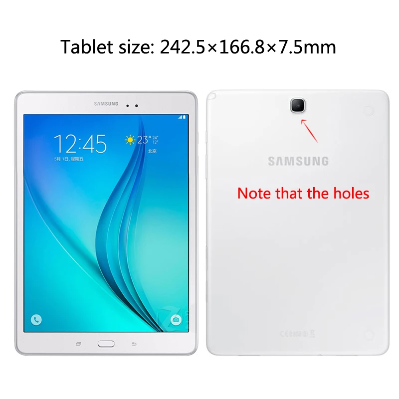 Съемный чехол с Bluetooth клавиатурой для Samsung GALAXY Tab A 9 7 T550 T555 P550 P555 Folio PU кожаный +