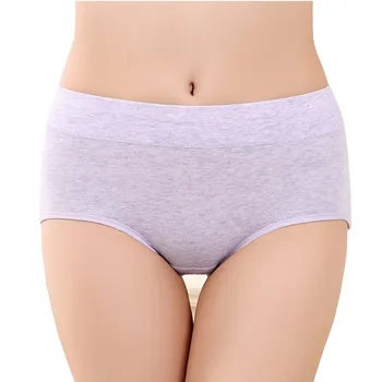 

3Pcs/Pack Women Panty Colored Cotton Briefs Female Healthy Underwear Mid-Rise Panties Women's Lingerie Big Size L-XL-2XL Maidy