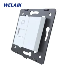 WELAIK EU-Стандартный компьютер-розетка DIY-Запчасти-настенный компьютер-розетки-без стекла-панель A8COW/B