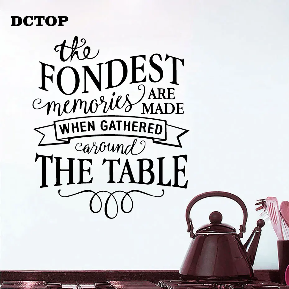 

Inspiration Kitchen Quote The Fondest Memories Stickers on the wall Fridge Dining Room Decal Vinyl DIY Art Home Decorative Mural
