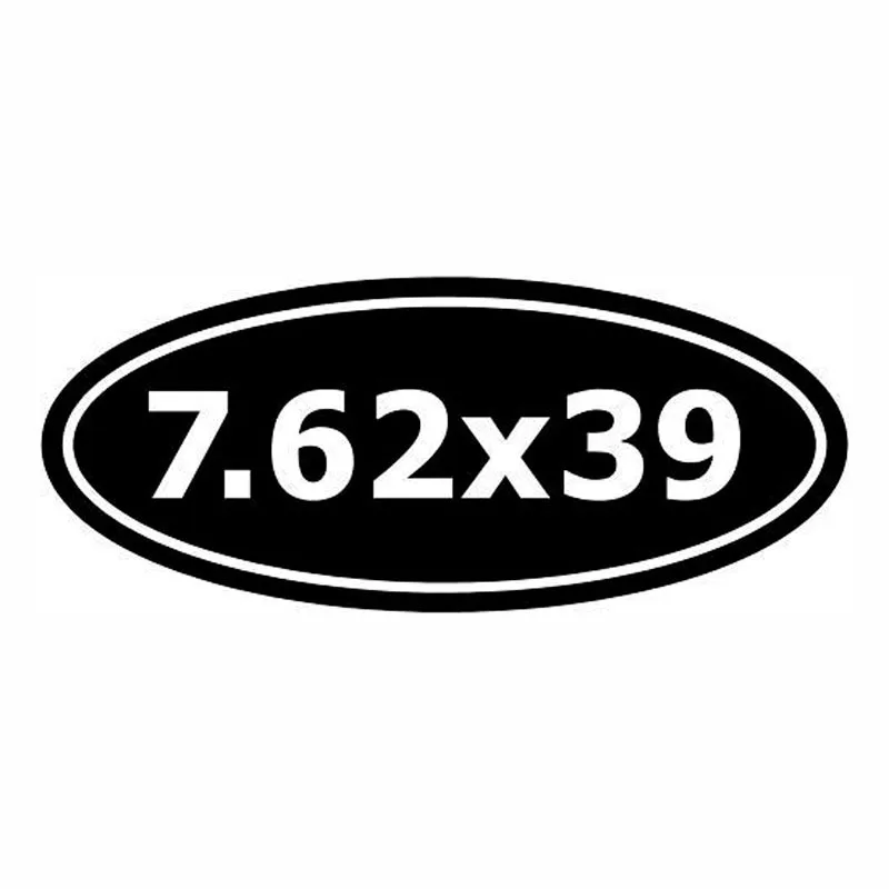 

15*6.1CM 7.62x39 AK-47 Ammo Car Sticker Decals Digital Motorcycle Stickers Personalized Car Accessories Black/Silver C1-0232