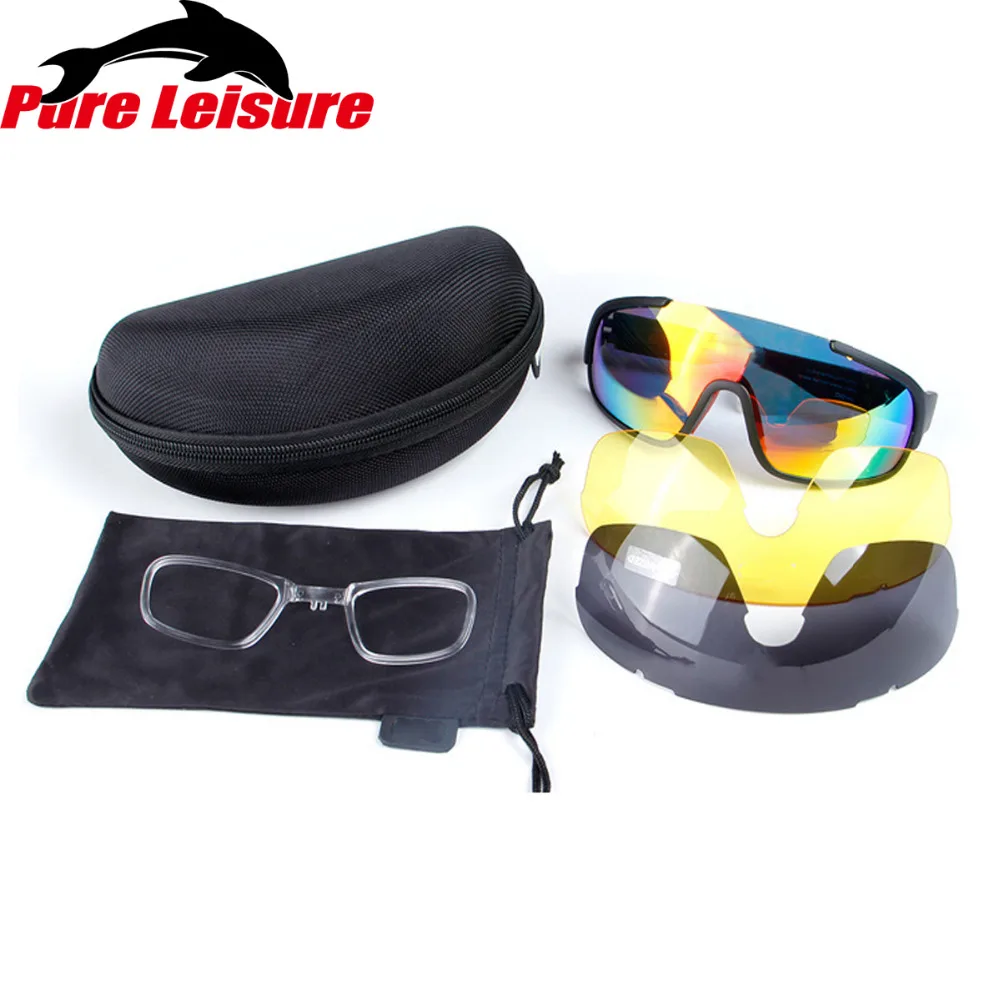 PureLeisure клип на очки для рыбалки Gafas Polarizadas Pesca для рыбалки альпинистские походные очки для бега 1 комплект 3 объектива