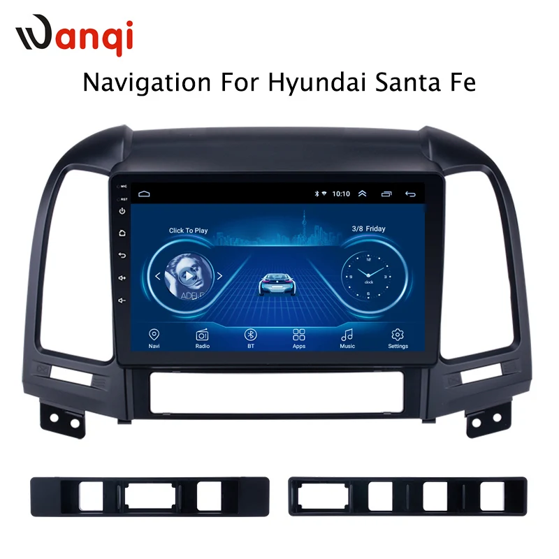 Best Android 8.1 Factory direct sales 9 inch Car Multimedia GPS Radio Stereo For Hyundai Santa Fe 2005-2012 Car Video Navigation 2