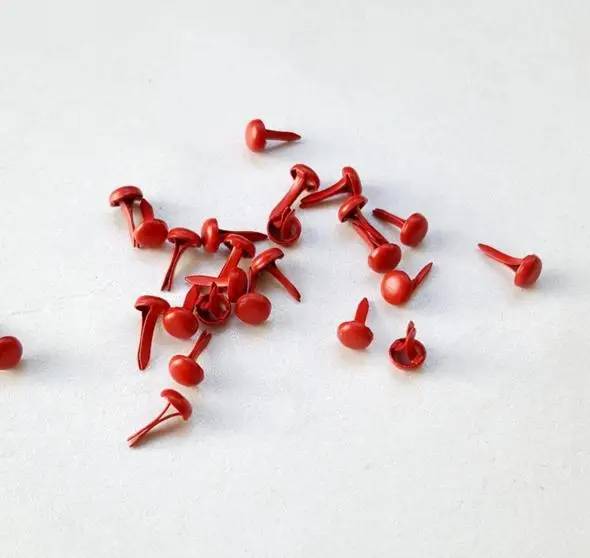 500 шт 4,5*8 мм скрапбук металлические украшения для скрапбукинга аксессуары для скрапбукинга украшения для свадебных принадлежностей Детские куклы бумажное ремесло - Цвет: Red