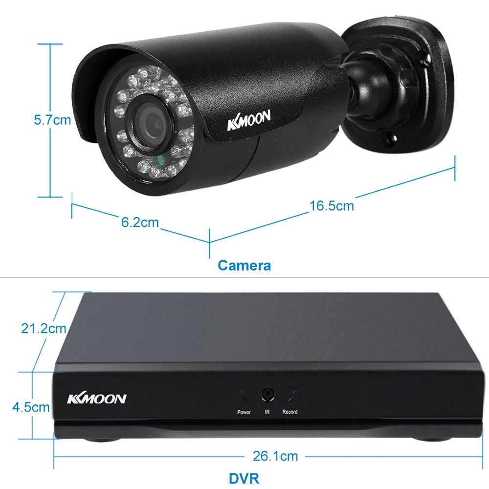 KKmoon 16CH 960H D1 HDMI DVR уличная камера безопасности Система Комплект 16 шт 800TVL IR Всепогодная CCTV камера s 16-канальный DVR комплект