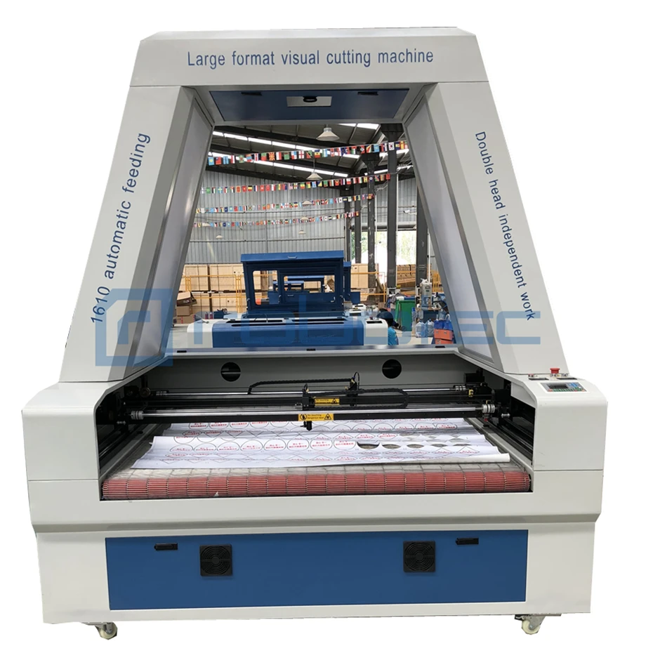 1610 Co2 Laser Machine With Ccd Camera/CNC Double Heads Fabric Laser Cutting Machine With Auto