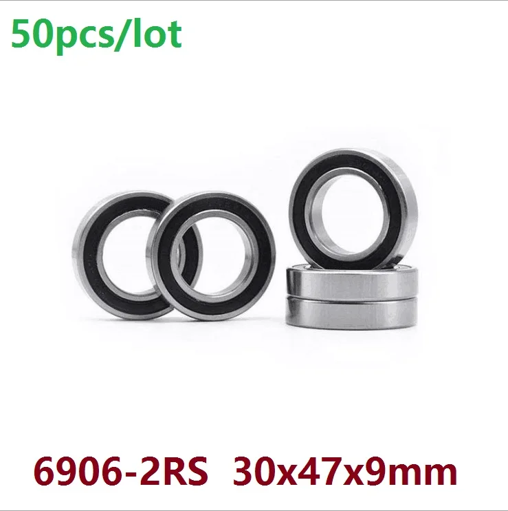 

50pcs/lot 6906RS 6906-2RS 6906 ball bearing 30*47*9 Deep Groove Ball Bearing 30x47x9 mm RS 2RS
