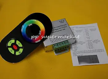 

DC12V black RF Wireless Touch Panel Remote Controller For RGB LED Strip Light