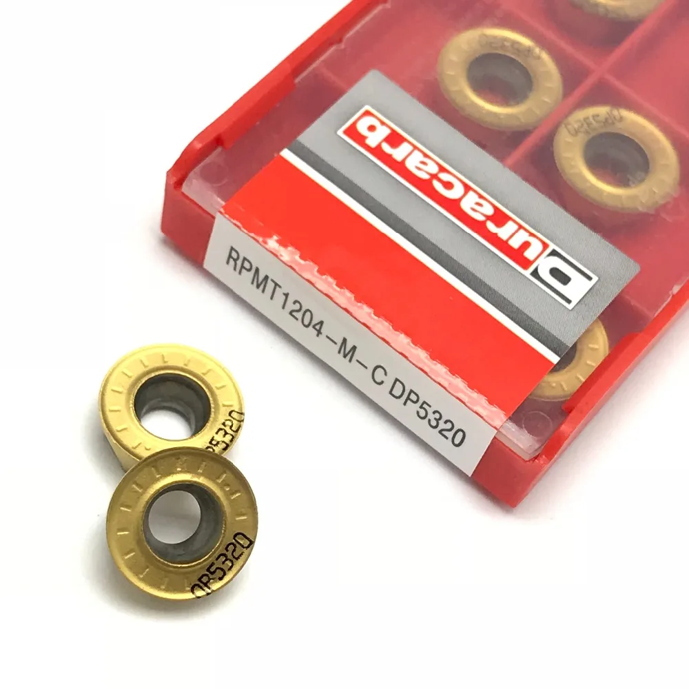

RPMT1204 M C DP5320 / RPMT1204 M C TT9080 R6 20pcs Carbide Insert Lathe Milling Cutter Insert Milling Tool