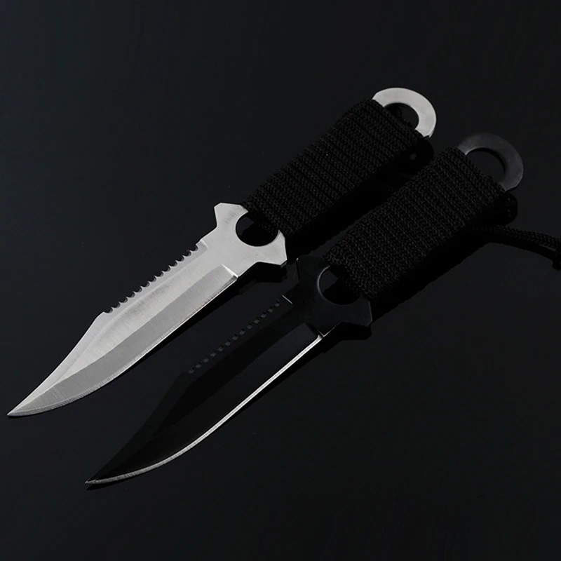 Новые прямые Леггинсы/десантники стали Дайвинг прямой нож Открытый выживания кемпинг тактический нож+ ABS чехол оболочка