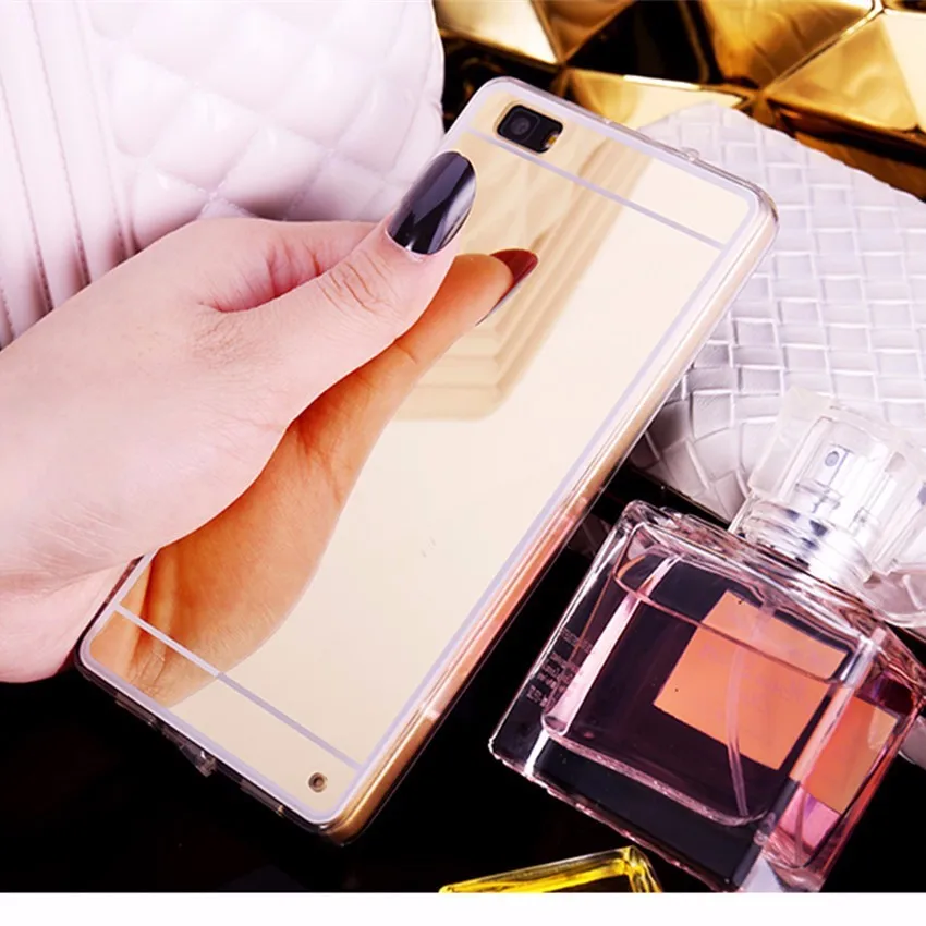 

Luxury Mirror Electroplating Soft Clear TPU Case cover For Huawei P8 / P8 lite P9 P9 Plus P9 lite G9