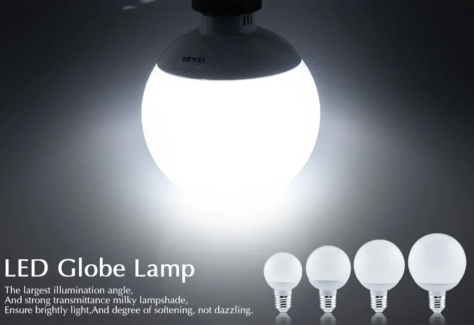 1Pcs New 360 Degree LED Bulb Lamps E27 Globe Bulbs 7W 9W 12W 15W Ball Lighting 90-260v LED Pendant Wall Light  A60 A70 A80 A90 (1)