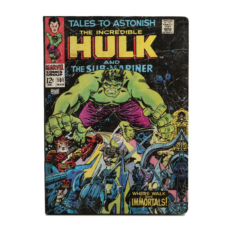 HUlk Marvel Ретро комикс складной книжный светильник светодиодный перезаряжаемый книжный светильник Халк Человек-паук Железный человек Тор рейтеон Antman Booklamp подарки - Emitting Color: HUlk