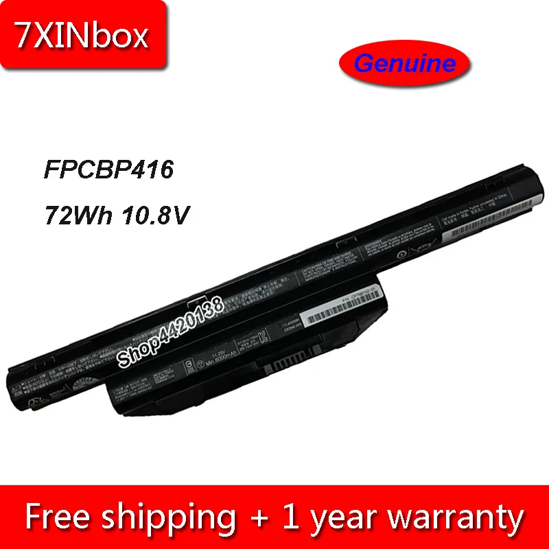 

7XINbox 72Wh 6700mAh 10.8V Genu FPCBP416 FMVNBP231 FPCBP426 Laptop Battery For Fujitsu Lifebook SH904 A544 AH564 E743 E733 E754