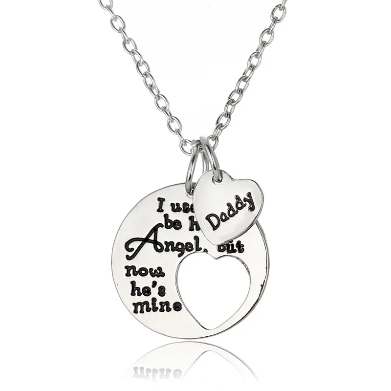 

I Used To Be His Angel Now He's Mine Daddy Memorial Necklace,In Memory Of Loved One Daddy,Fathers Day Gifts