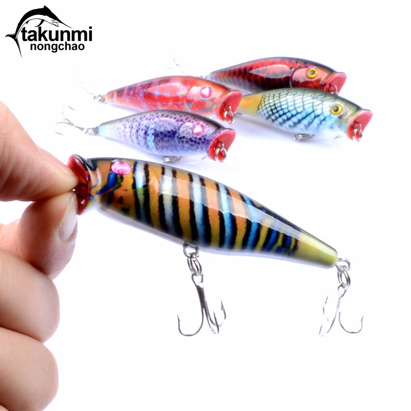 

1PCS Bionic Bait Coloured Drawing Pattern Lure Popper Hard Bait 7.5 cm / 7.8 g Water system Artificial Lure LD-27
