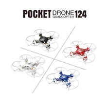 Drone FQ777-124 Drone Quadcopter Bolsillo Drone 4CH 6 Axis Gyro Quadrocopter Con Conmutable Controlador RTF UAV RC Helicóptero Mini Drone