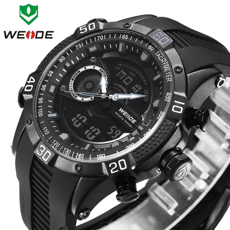 

Men's Sports Watch Waterproof Digital Stopwatch Male Clock Date Dual Display Analog Black Quartz Wristwatch Relogio Masculino
