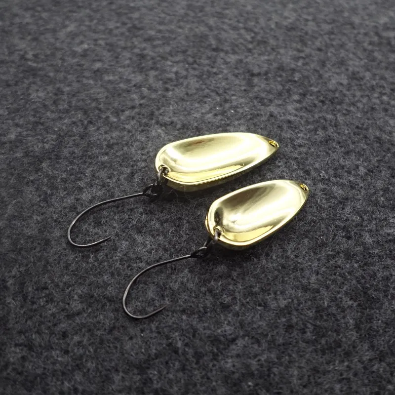 free shipping 3.8g 2.5g colorful trout lure fishing spoon lure single hook metal fishing lure fishing tackle swimbait