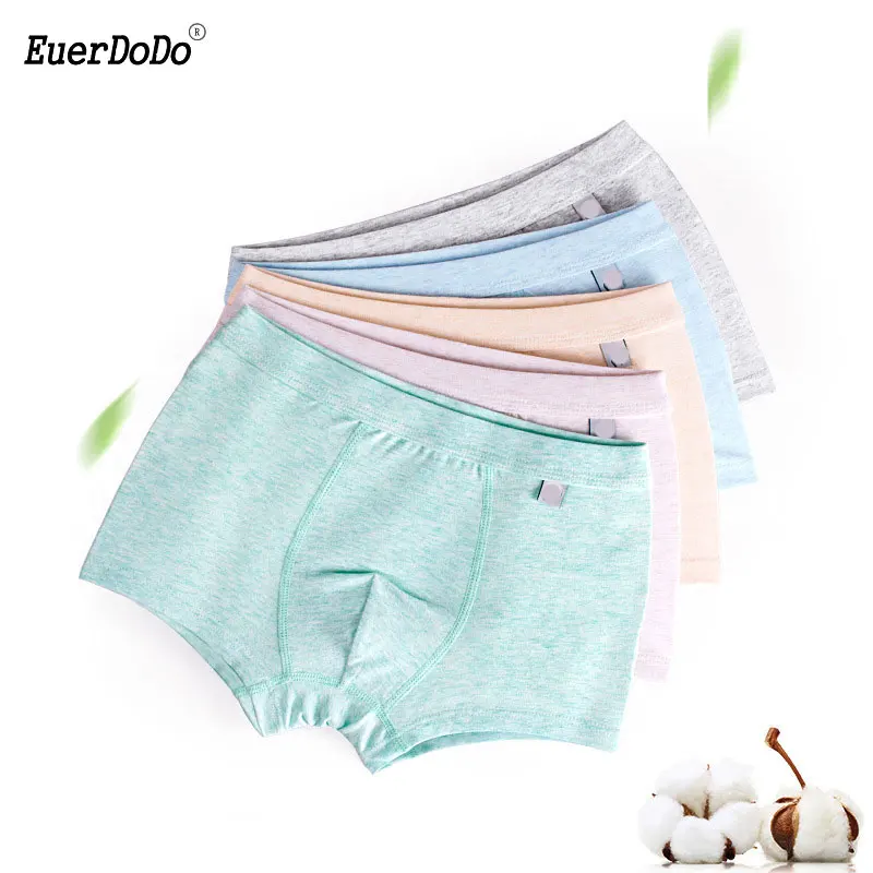 Solid Color Boys Underwear Cotton Briefs For Boys Children Panties ...