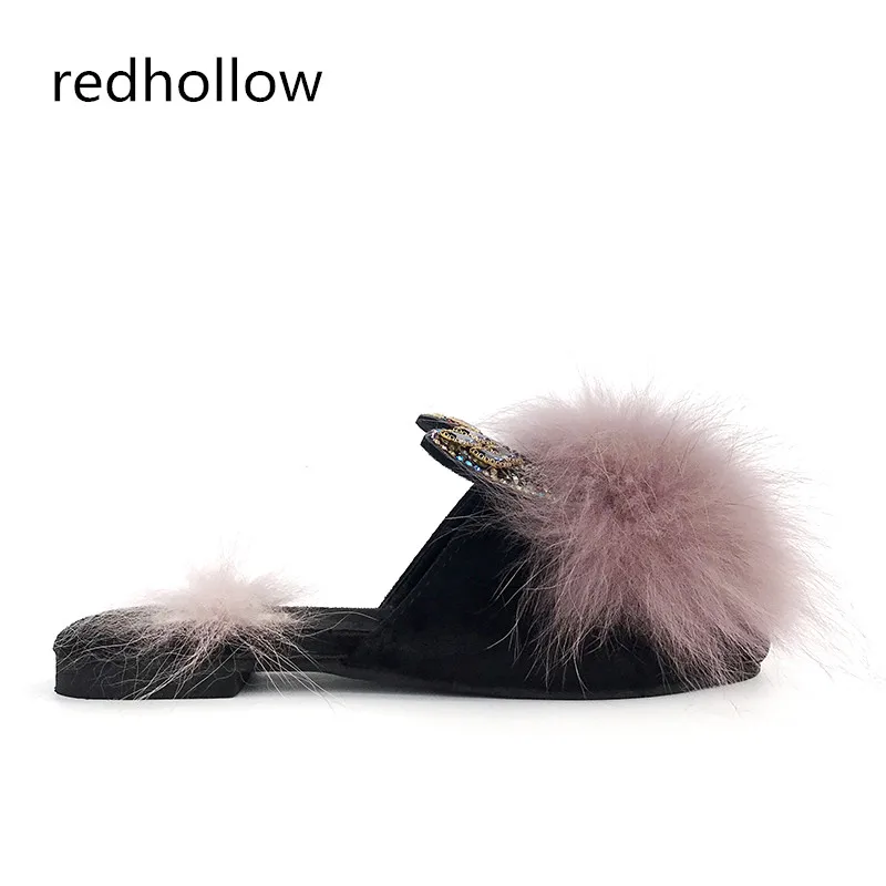 

Fashion 2019 New Casual Slipper Flip Flop Sandal Womens Slippers Zapatos Mujer Ladies Slip On Sliders Fluffy Faux Fur Flat Shoes